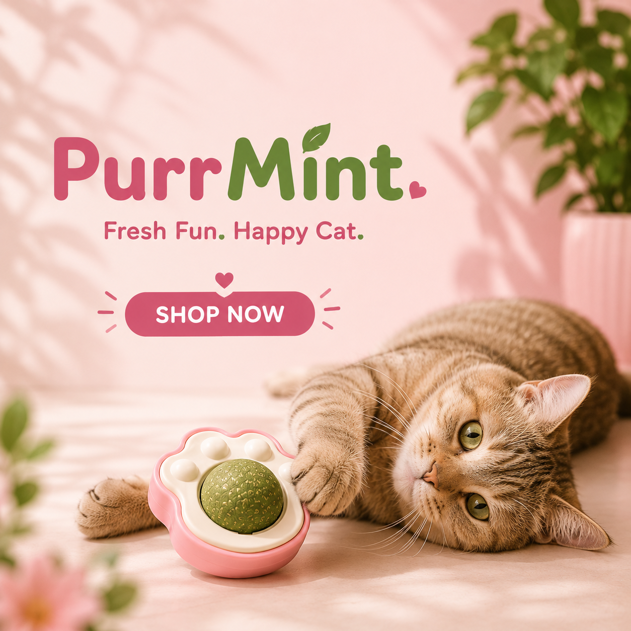 PurrMint Wall-Mounted Catnip Ball