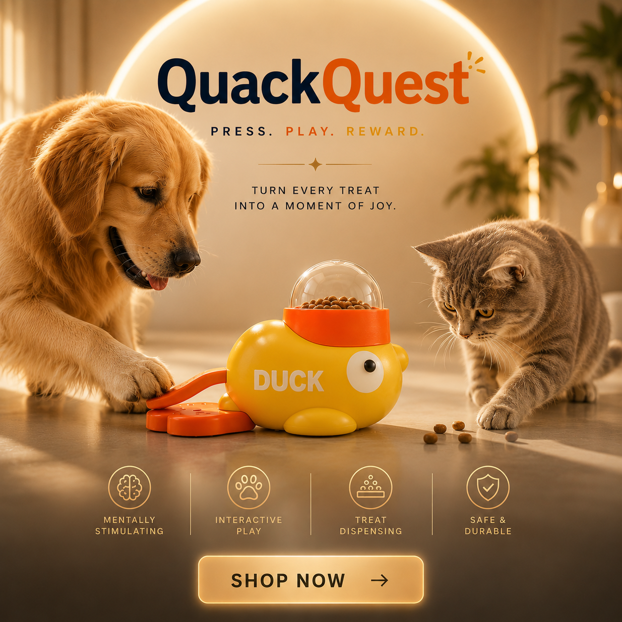 QuackQuest Interactive Treat Dispenser