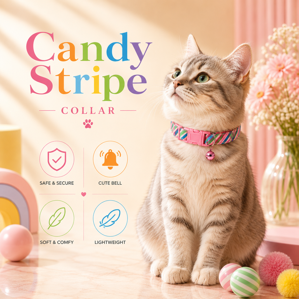 Candy Stripe Collar Set of 2