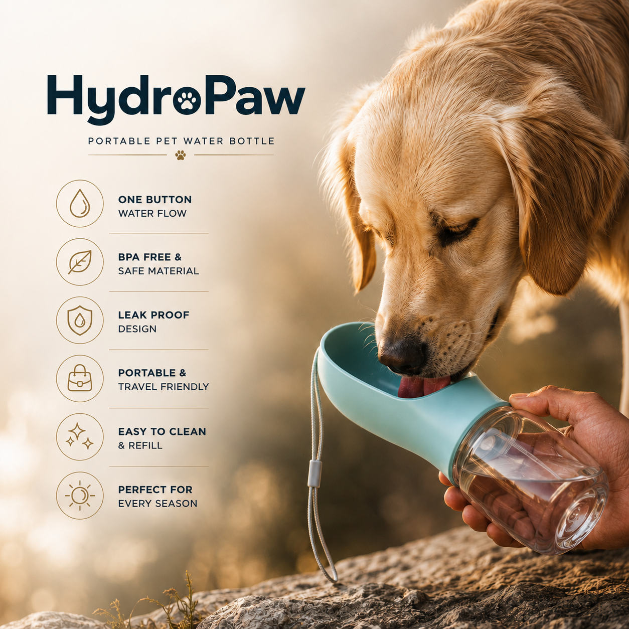 HydroPaw – Portable Pet Water Bottle