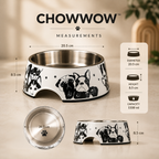 ChowWow™ Stainless Steel & Melamine Dog Bowl